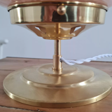 Table lamp in pink Clichy glass