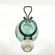 Grande bouteille "Mercur" en verre et bouchon en céramique • 2L • 1930