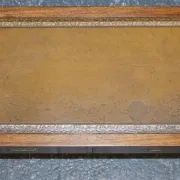 Coffee Table Military Campaign with Brown Leather Top from Harrods London