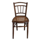 Wooden chair with cane seat