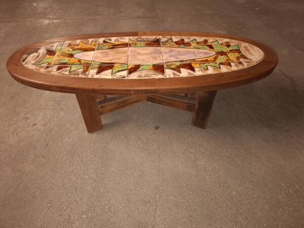Table basse en ceramique , Vallauris , Gustave Reynaud