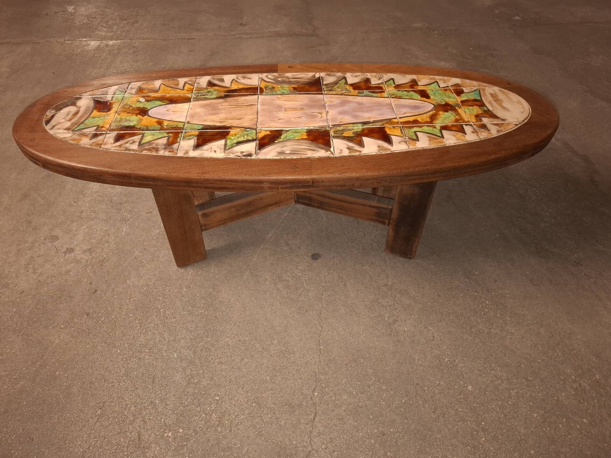 Table basse en ceramique , Vallauris , Gustave Reynaud