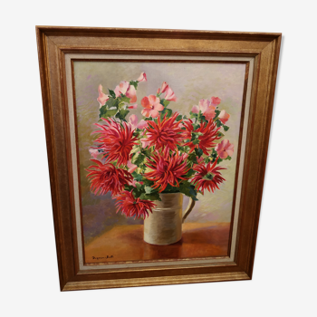 Painting bouquet of flowers