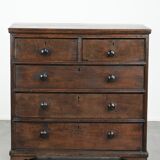 English antique oak chest of drawers / commode from the early 18th century