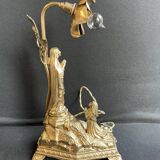 Lamp musical statue - Art Nouveau - Golden regulation - Early twentieth century