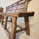 Chinese bench, 19th century, solid elm, temple