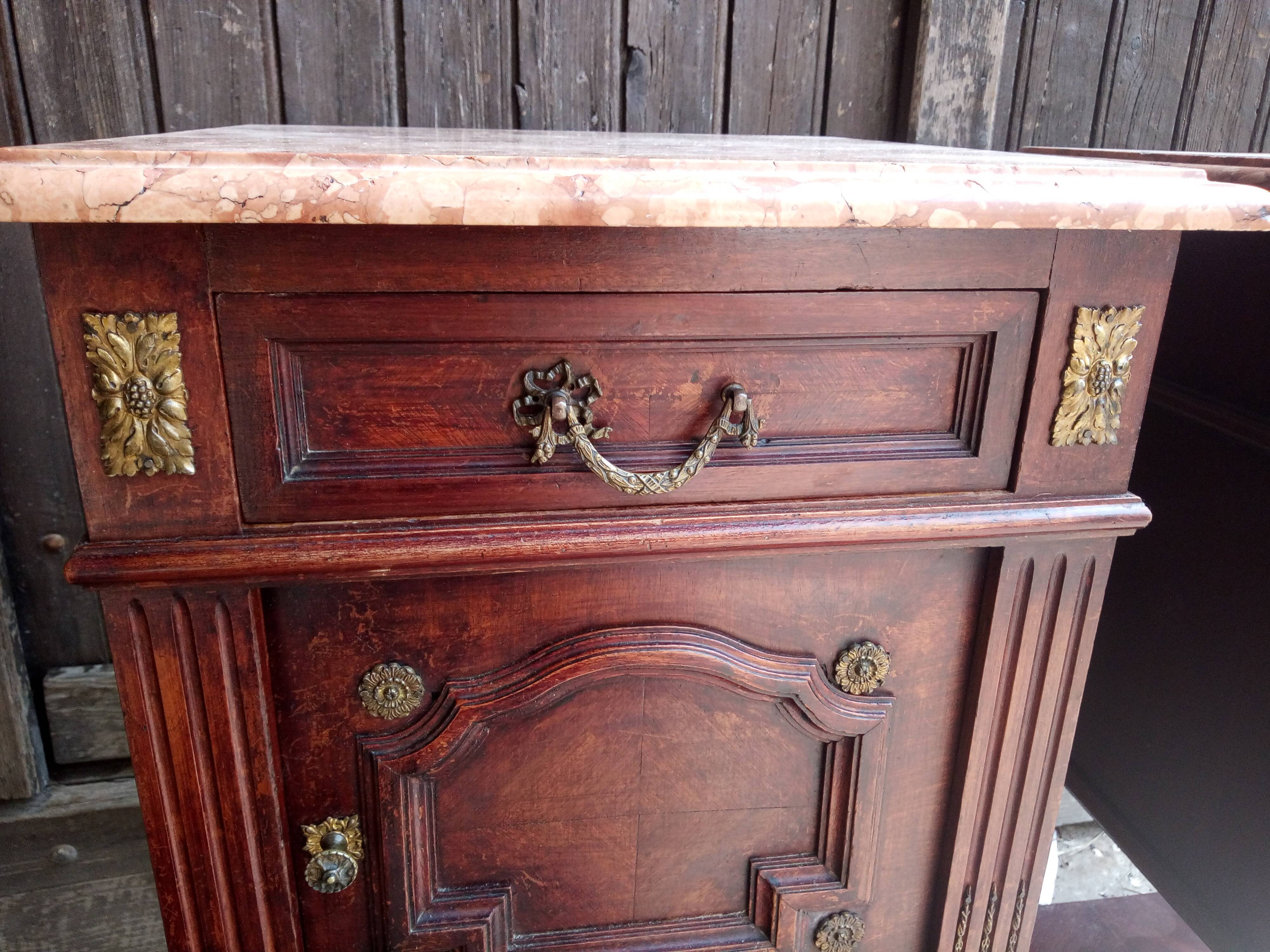 Pair of old bedsides