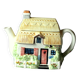 Handpainted fine ceramic design teapot "The Village"