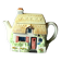 Handpainted fine ceramic design teapot "The Village"