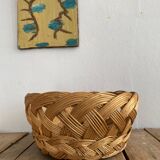 Woven straw basket