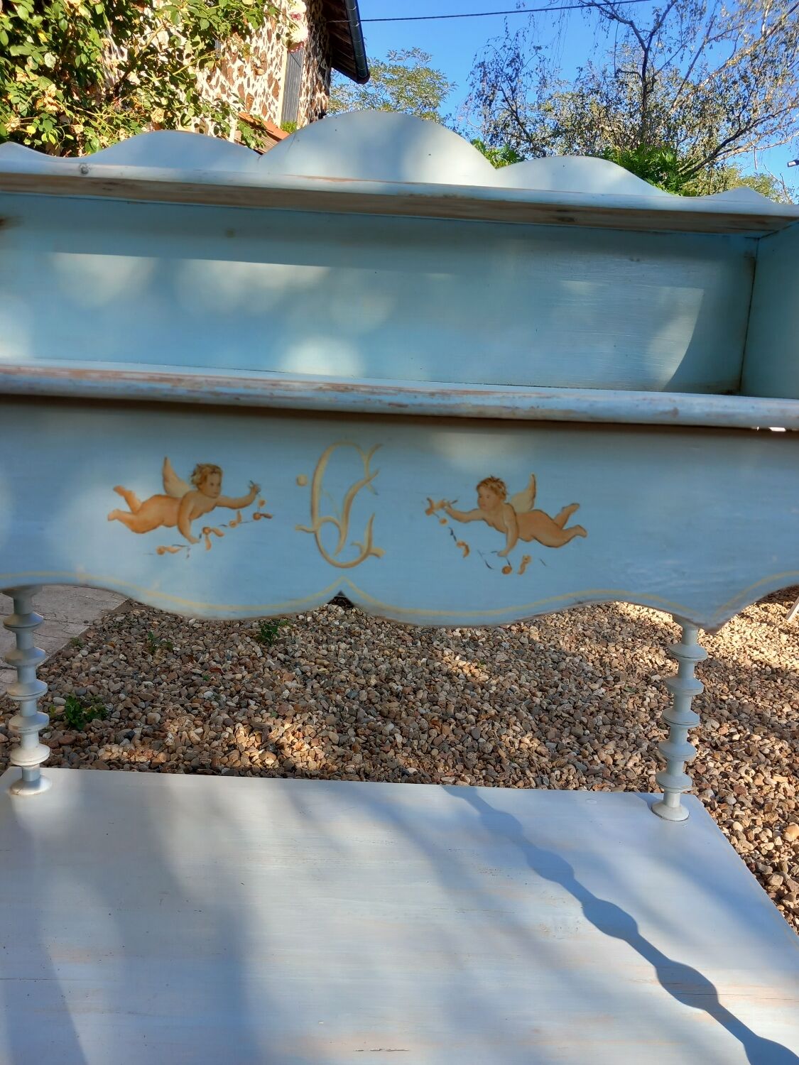 Table de toilette bois
