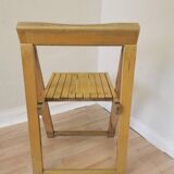 Vintage Aldo Jacober Folding Wooden Chair: Mid-Century Trieste Stool