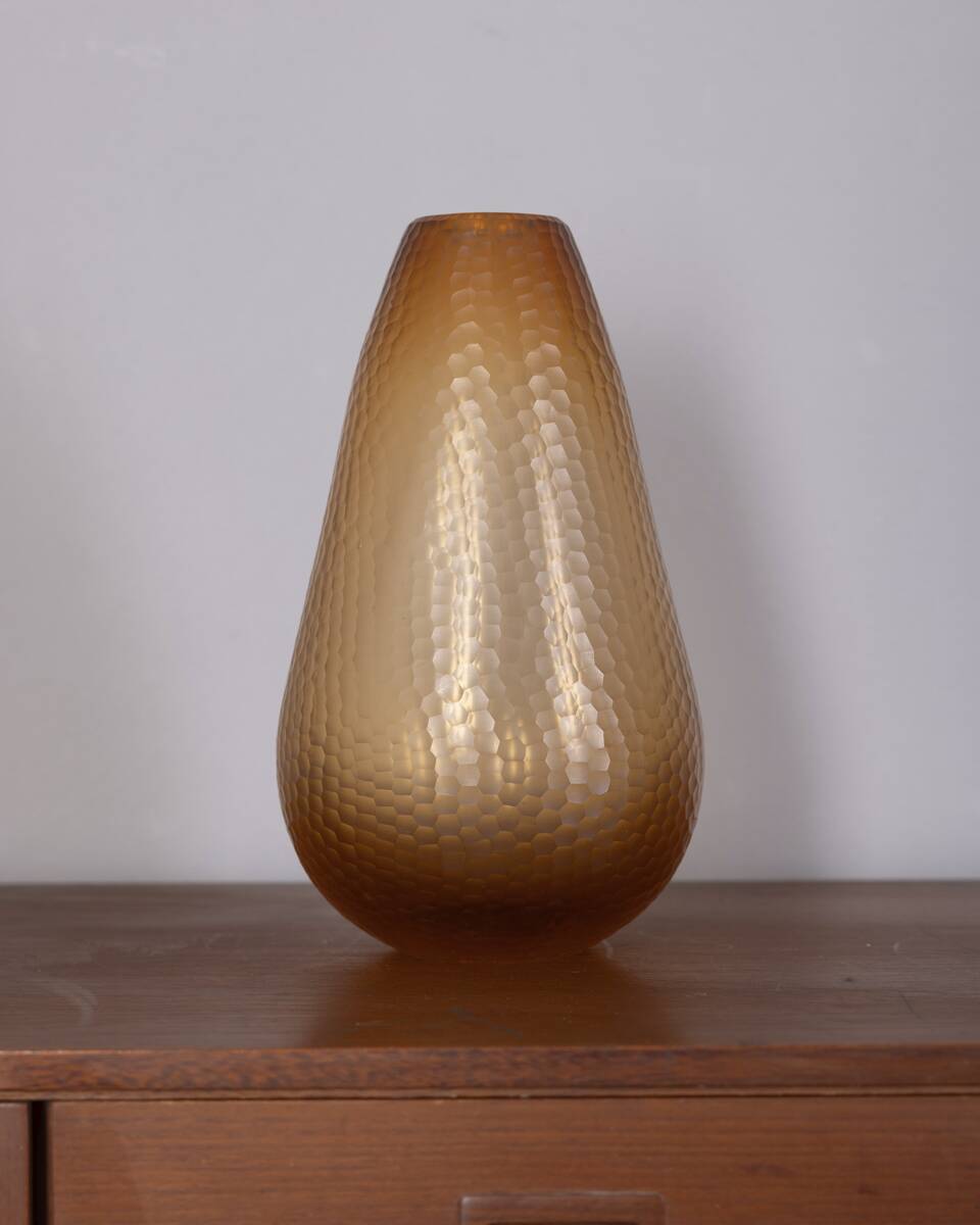 LARGE VINTAGE MURANO GLASS VASE FROM THE 1950S DESIGNED SCARPA FOR VENINI