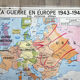 Vintage school map war in europe and the pacific mdi year 1975