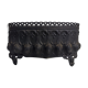Old black iron planter