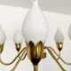 Danish Brass Chandelier by Fog and Morup