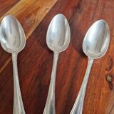 Christofle - Set of 3 table spoons in the Spatours model in silver-plated metal.