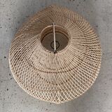 Small rattan lampshade in the shape of a braided hat