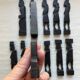 12 Carved Ebony Knife Holders in African Style