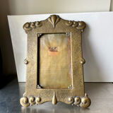 Art nouveau brass metal frame