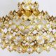 Palwa chandelier in crystal and brass