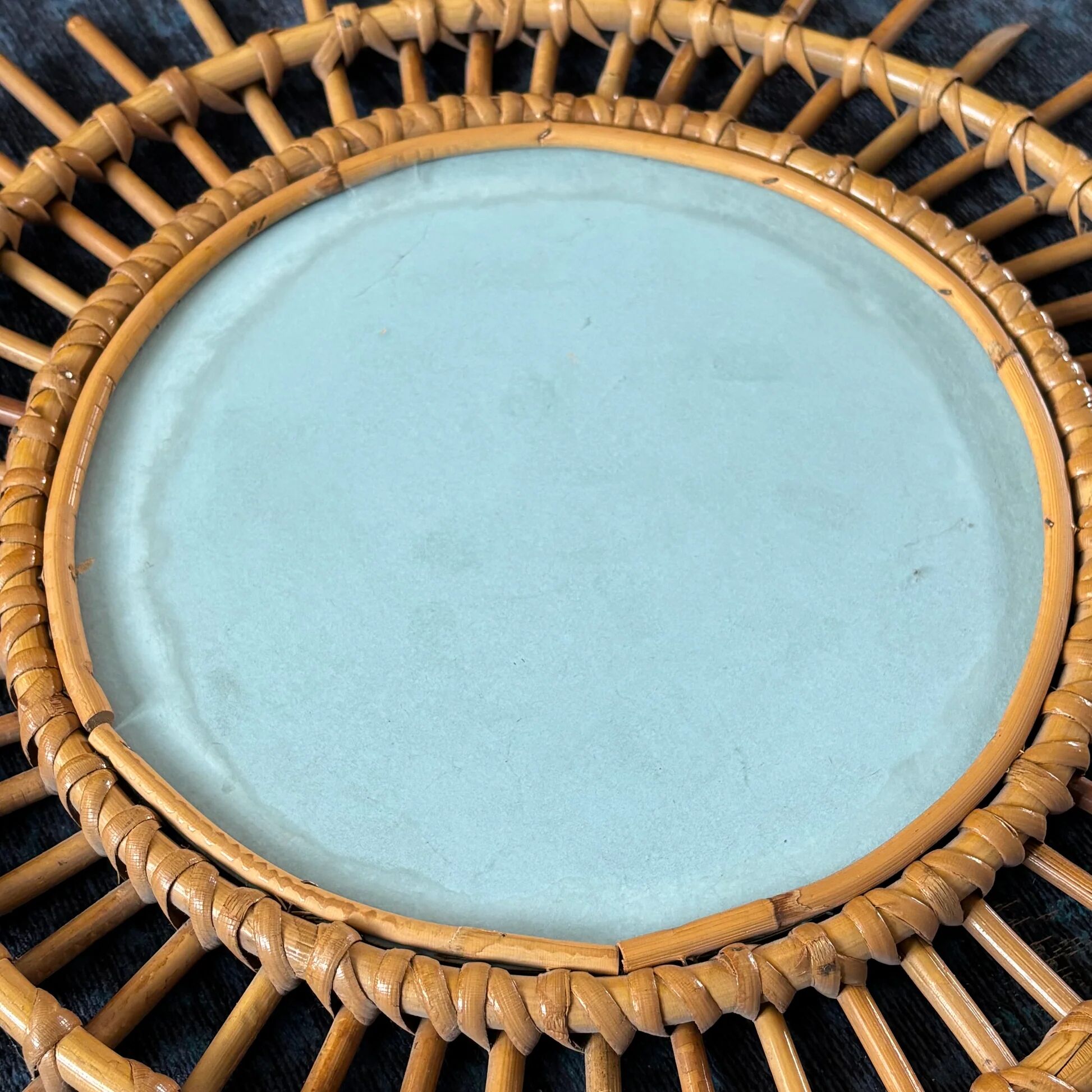 Rattan sun mirror