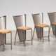 Frans Van Praet set of four postmodern Sevilla chairs 1990