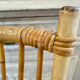 Lot de quatre chaises en rotin