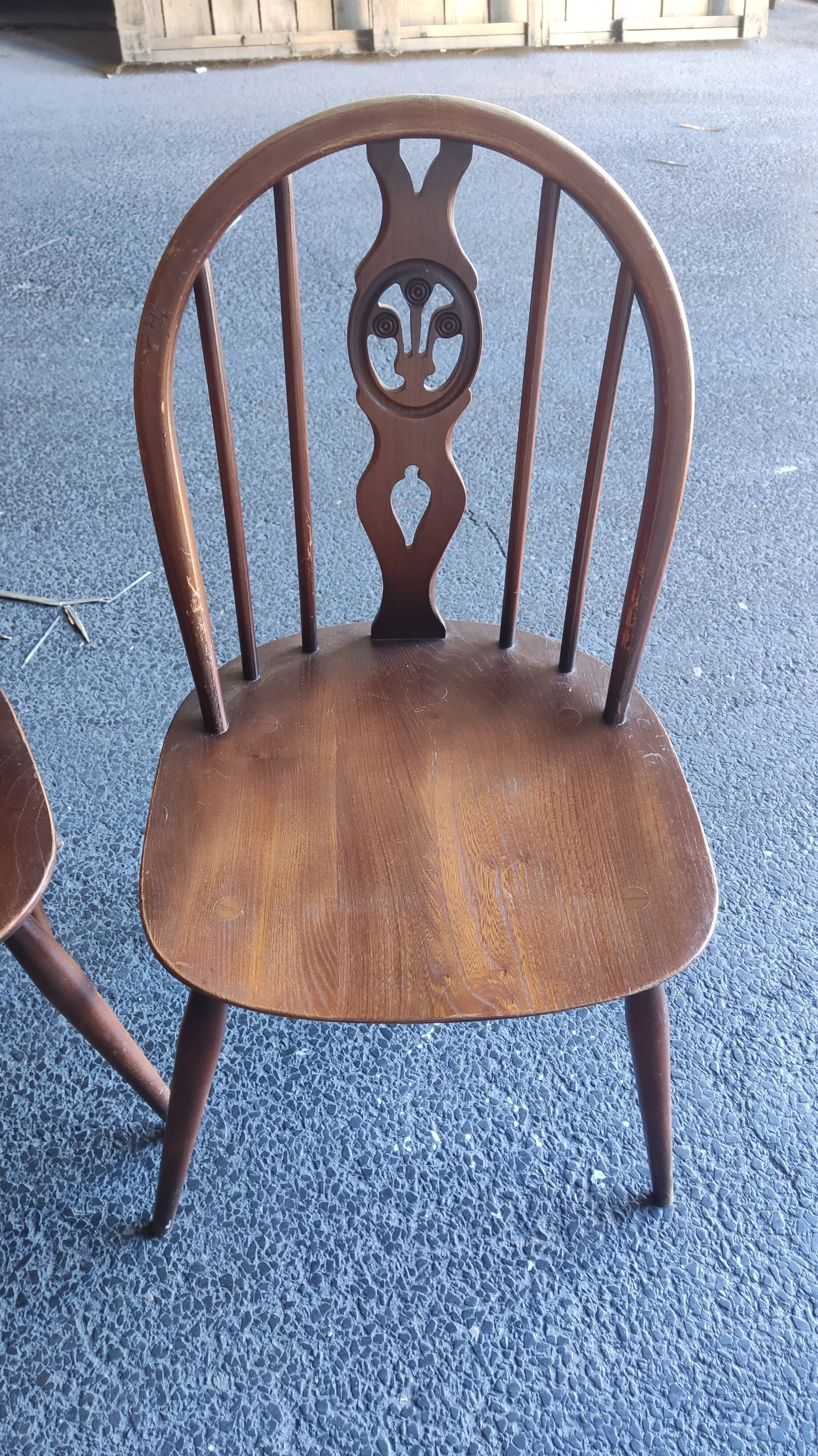 Série de 4 chaises Ercol des années 60