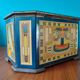 Ancient jewelry box in lithographed sheet metal Cléopâtre Egypt