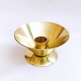 Table candle holder in golden brass