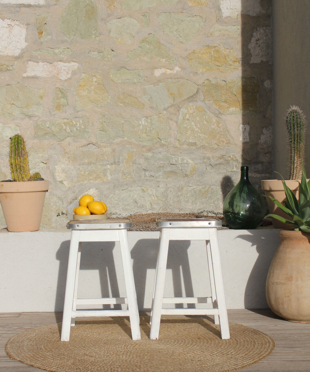 Paire de tabourets vintage