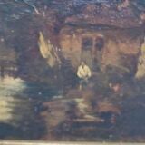 Painting barbizon school xix th century