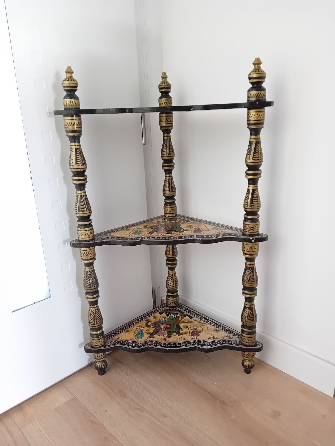 Small exotic corner cabinet