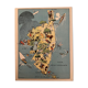 Old illustrated map of Corsica 1932 - JP Pinchon