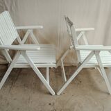 Vintage garden furniture R Gleizes in white painted wood