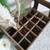 Locker- Old screen-printed wooden bottle holder