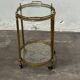 Rolling dessert trolley, brass service cart