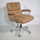 Modern leather office chair with chrome base, 1970s.