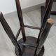 Old turned wooden bistro stool – dark brown patina