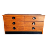6-drawer chest of drawers in rosewood, 1960s-70s
