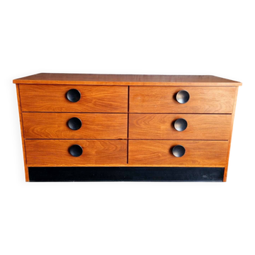 Chest of drawers with 6 drawers in rosewood, 1960s-70s.
