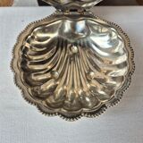 Silver-plated shell butter dish