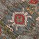 2x3 Red Green Oriental Vintage Rug, 48x89Cm