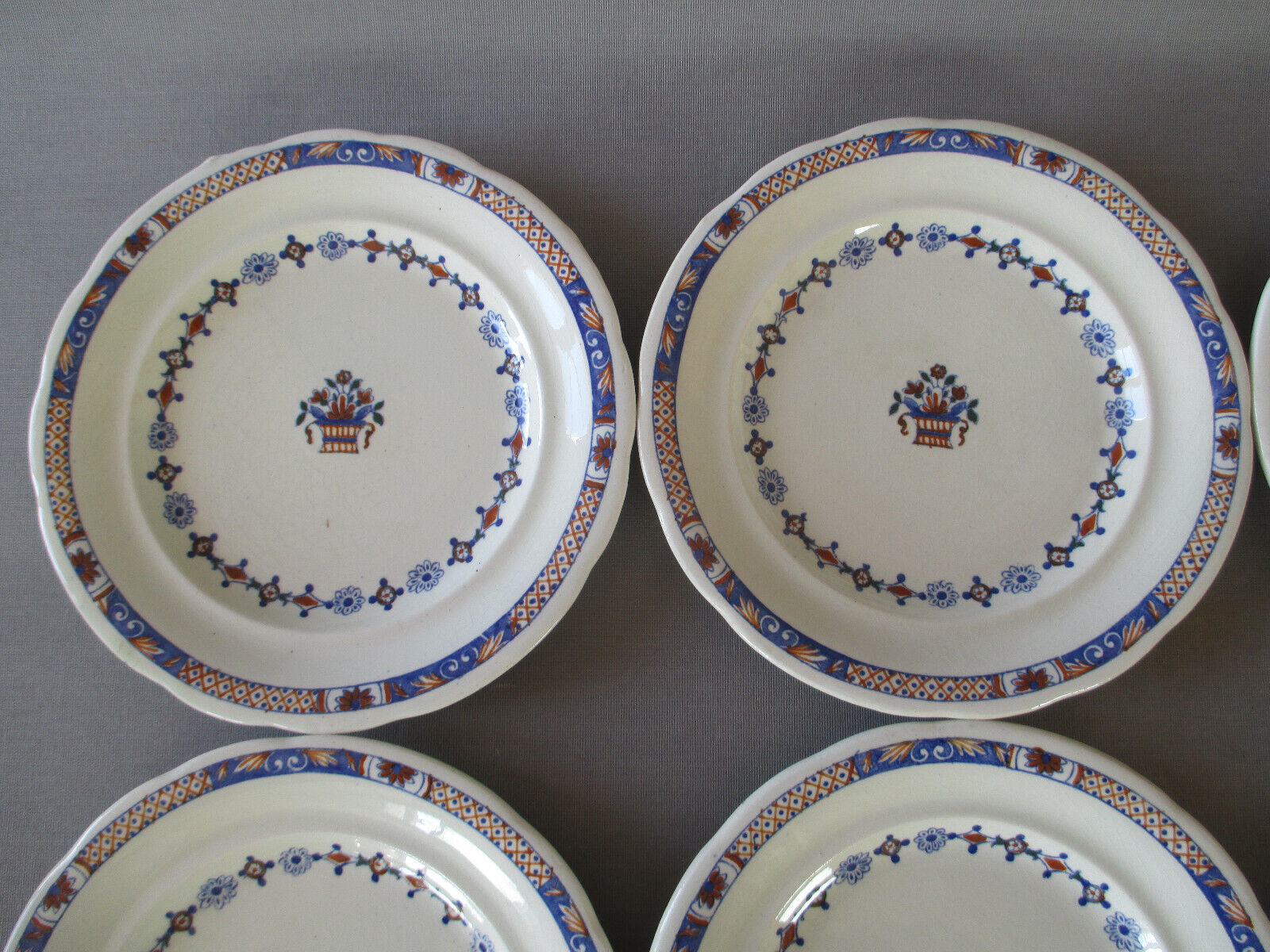 12 bread plate dessert Rouen E. Bourgeois