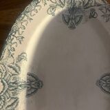 Plat de service ovale en terre de fer St Amand - A. Lebacqz & M. Bouchart