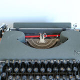 Japy grey-green typewriter with crate