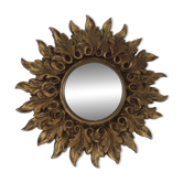 Small Italian Sunburst Mirror, Rococo Style, 24 cm