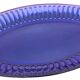 1970s oval serving dish in transparent cobalt blue glass
