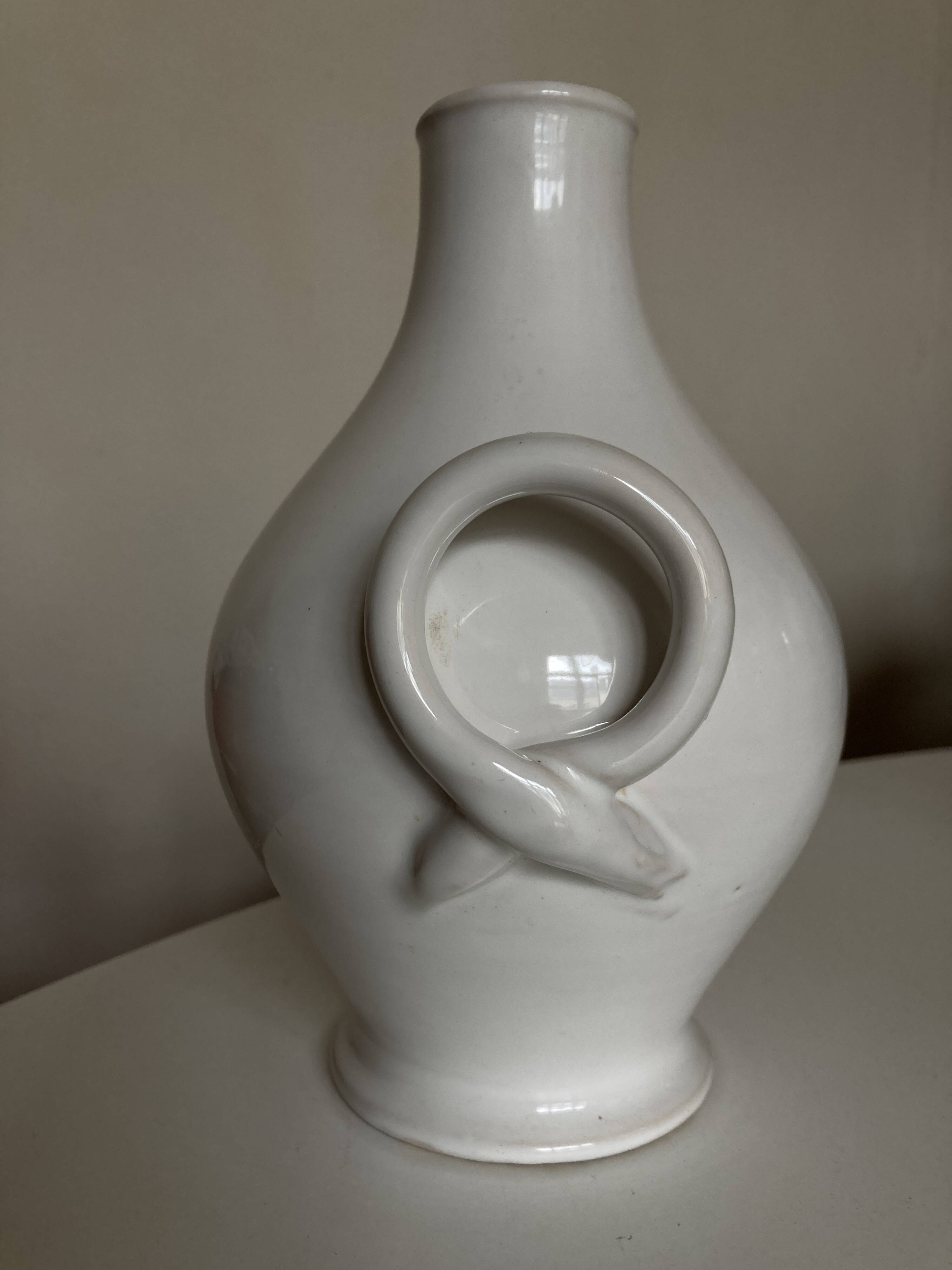 Neoclassical vase by Emile Tessier 1950 Malicorne